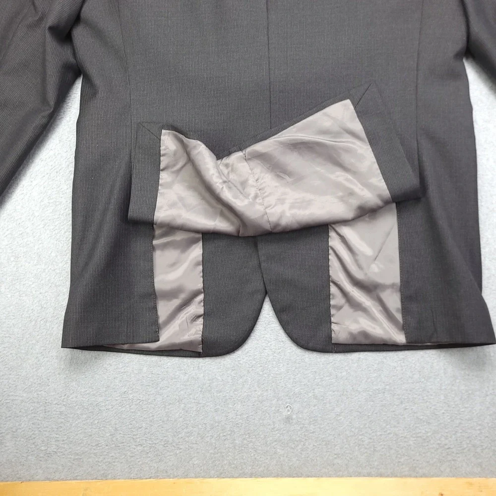 Joseph Abboud Ermenegildo Zegna Cloth Gray Striped Blazer‎ Men's Suit Jacket